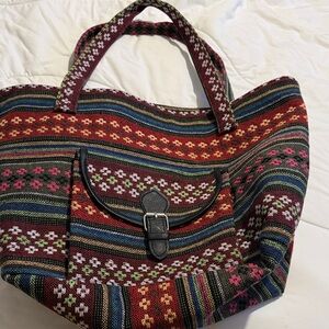 Multicolor Patterned Tote Bag